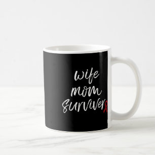 Aneurysm Awareness Burgundy Ribbon Wife Mum Surviv Coffee Mug