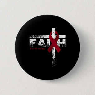 Aneurysm Awareness Christian Faith And Cross 6 Cm Round Badge