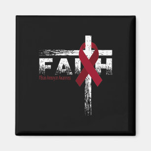 Aneurysm Awareness Christian Faith And Cross Magnet