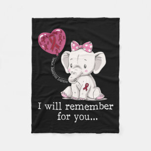 Aneurysm Awareness Elephant Fleece Blanket