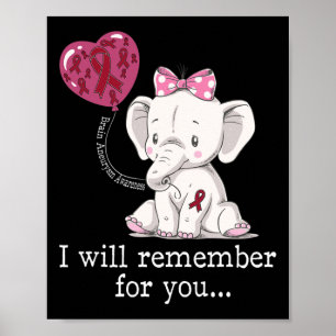 Aneurysm Awareness Elephant  Poster
