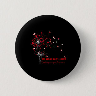 Aneurysm Awareness Faith Hope Love Dandelion 6 Cm Round Badge