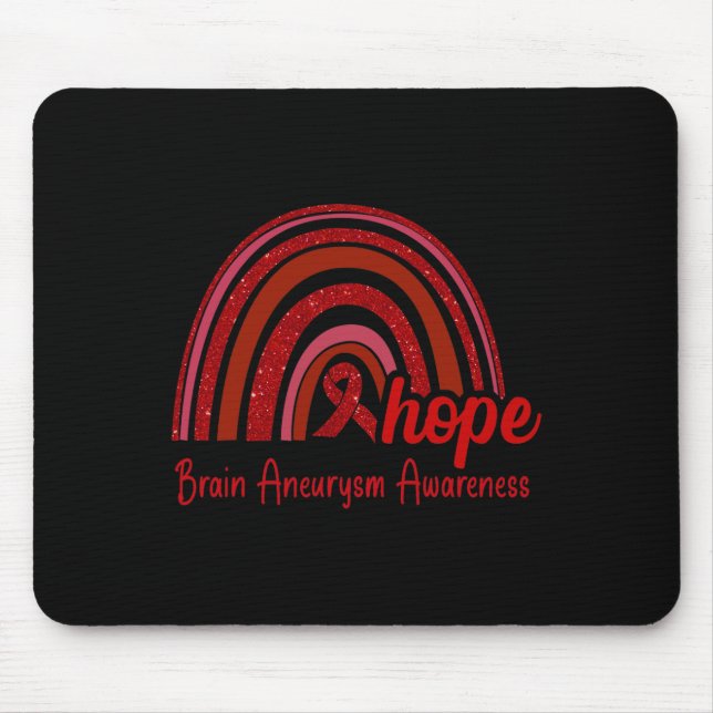Aneurysm Awareness Hope Rainbow  Mouse Pad (Front)