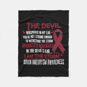 Aneurysm Awareness I Am The Storm Devil Fleece Blanket