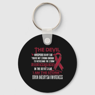 Aneurysm Awareness I Am The Storm Devil Key Ring