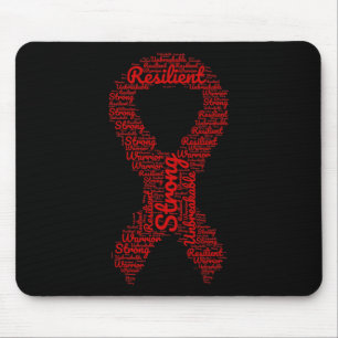Aneurysm Awareness Month Ribbon With Words Mouse Pad