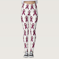 Aneurysm Awareness Ribbon Leggings