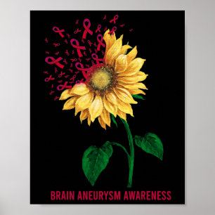 Aneurysm Awareness Sunflower  Poster
