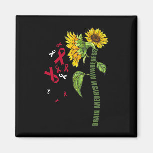 Aneurysm Awareness Sunflower Surgery Support Graph Magnet