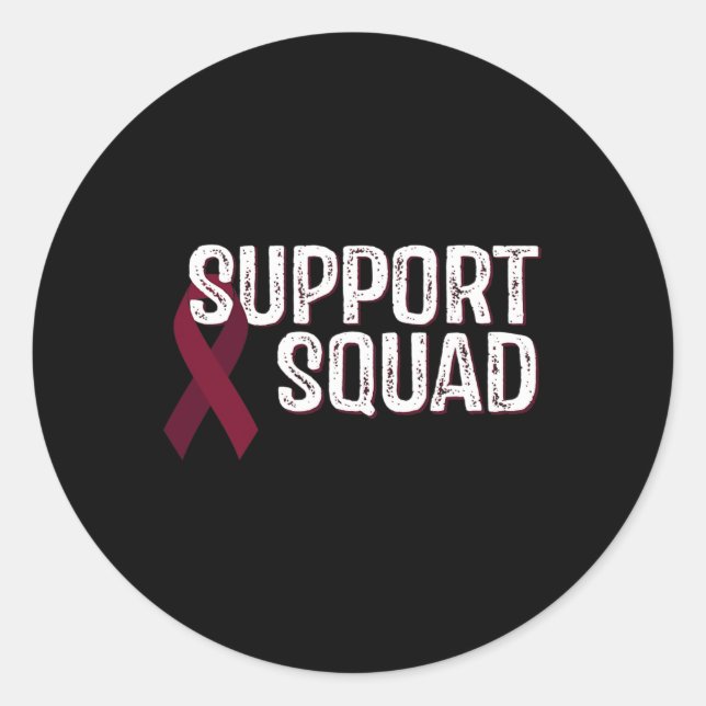 Aneurysm Awareness Support Squad 1  Classic Round Sticker (Front)