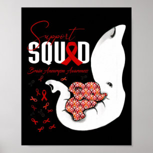 Aneurysm Awareness Support Squad Elephant  Poster