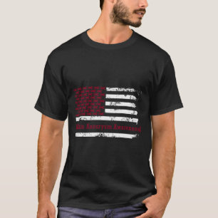 Aneurysm Awareness Usa Flag American Burgundy T-Shirt