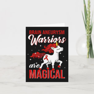 Aneurysm Awareness Warrior Fun Unicorn Card
