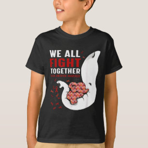 Aneurysm Awareness We All Fight Together Elephant  T-Shirt