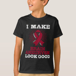 Aneurysm Burgundy Awareness Ribbon T-Shirt