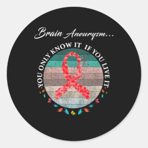 Aneurysm Warrior I'm Fine 1  Classic Round Sticker