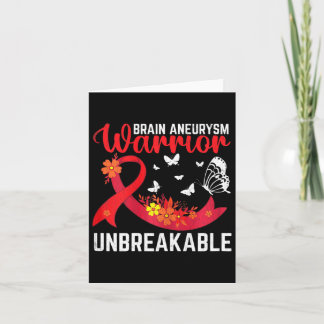 Aneurysm Warrior Unbreakable Surgery Awareness Gra Card