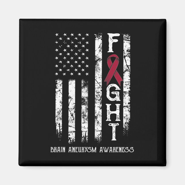 Aneurysm Warrior Us Flag  Magnet (Front)