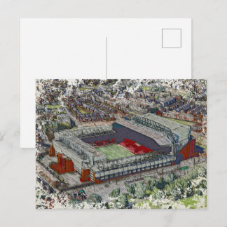 Anfield Stadium Liverpool - Artistic Watercolour Postcard