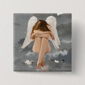 Angel! 15 Cm Square Badge