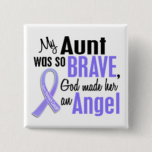Angel 1 Aunt Stomach Cancer 15 Cm Square Badge