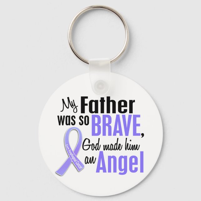 Angel 1 Father Oesophageal Cancer Key Ring (Front)