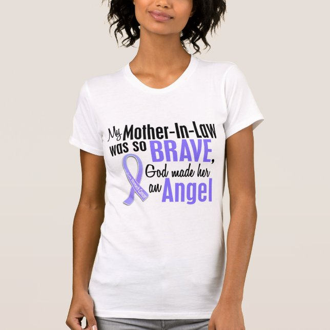 Angel 1 Mother-In-Law Stomach Cancer T-Shirt (Front)