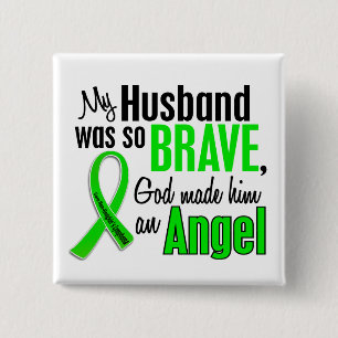 Angel 1 Non-Hodgkin's Lymphoma Husband 15 Cm Square Badge