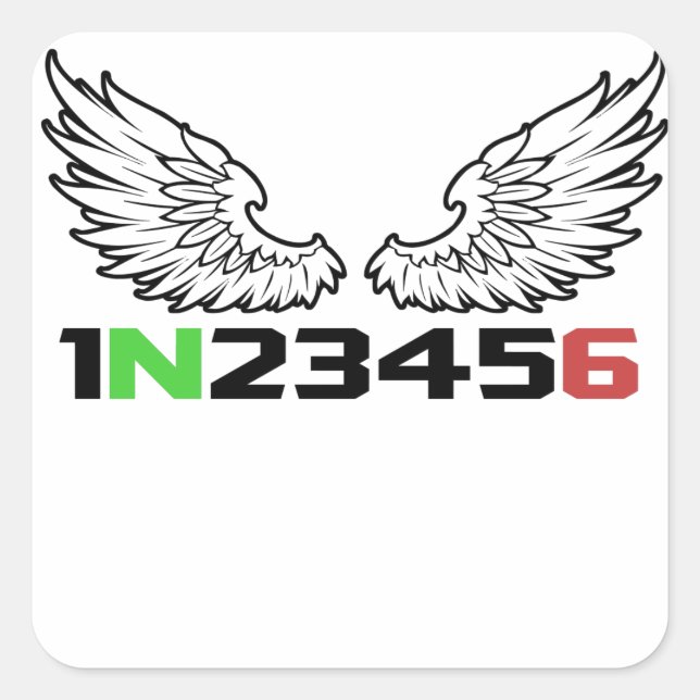angel 1N23456 Square Sticker (Front)