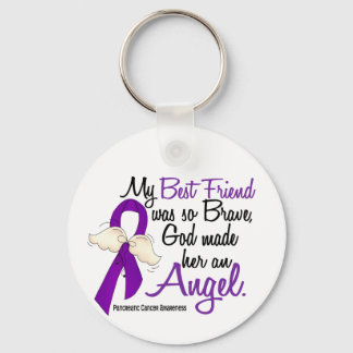 Angel 2 Best Friend (Female) Pancreatic Cancer Key Ring