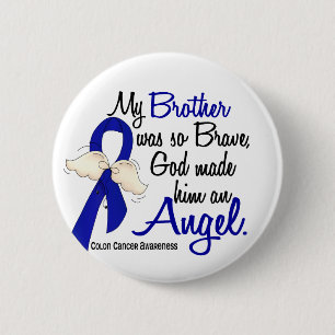 Angel 2 Brother Colon Cancer 6 Cm Round Badge