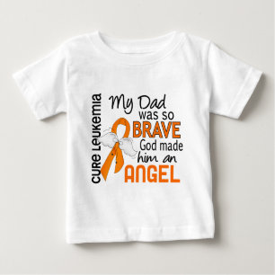 Angel 2 Dad Leukaemia Baby T-Shirt