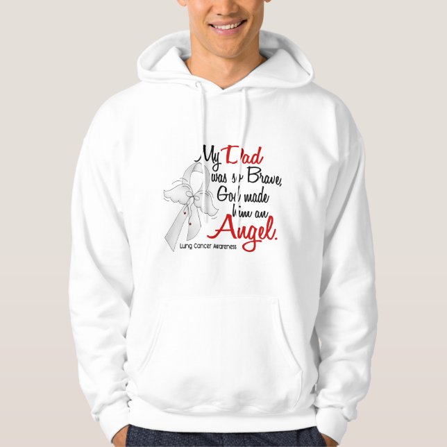 Angel 2 Dad Lung Cancer Hoodie (Front)