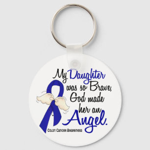 Angel 2 Daughter Colon Cancer Key Ring