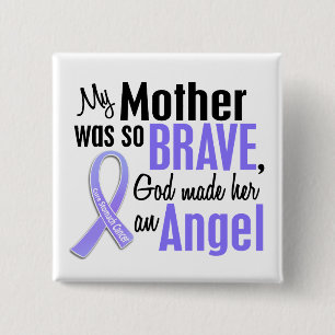Angel 2 Mother Stomach Cancer 15 Cm Square Badge