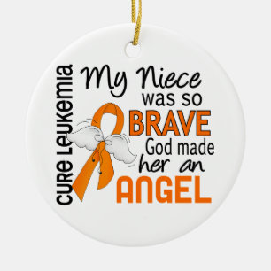 Angel 2 Niece Leukaemia Ceramic Tree Decoration