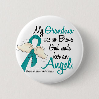 Angel 2 Ovarian Cancer Grandma 6 Cm Round Badge