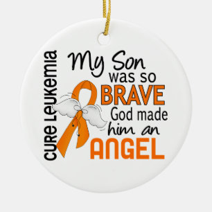 Angel 2 Son Leukaemia Ceramic Tree Decoration