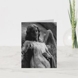 Angel 4 Christian Memorial Sympathy Thank You Card