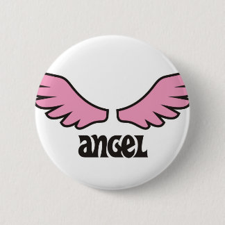 angel 6 cm round badge