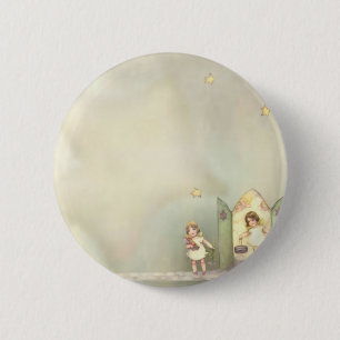 Angel 6 Cm Round Badge