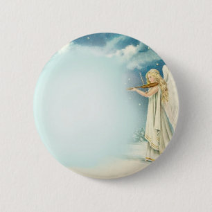 Angel 6 Cm Round Badge