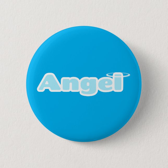 Angel 6 Cm Round Badge (Front)