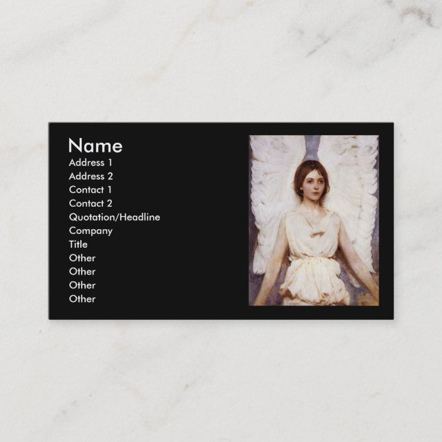Angel, Abbott Handerson Thayer Fine Art Business Card (Front)
