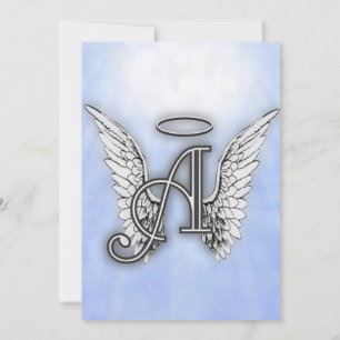 Angel Alphabet A Initial Invitation