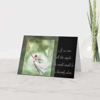 Angel Among Friends Fantasy Quote Card