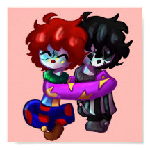 Angel and Aiden Hugging Print