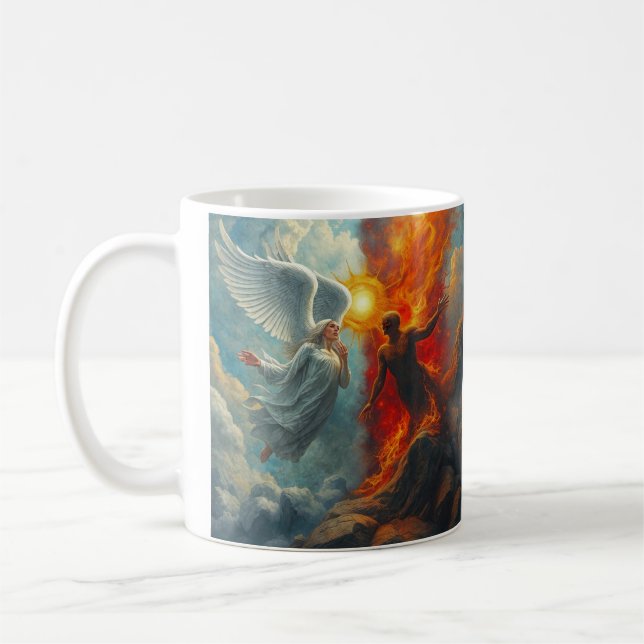 ANGEL AND DEVIL COFFEE MUG (Left)