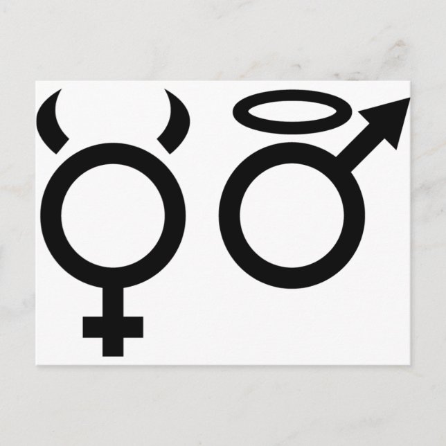 angel and devil icon postcard (Front)