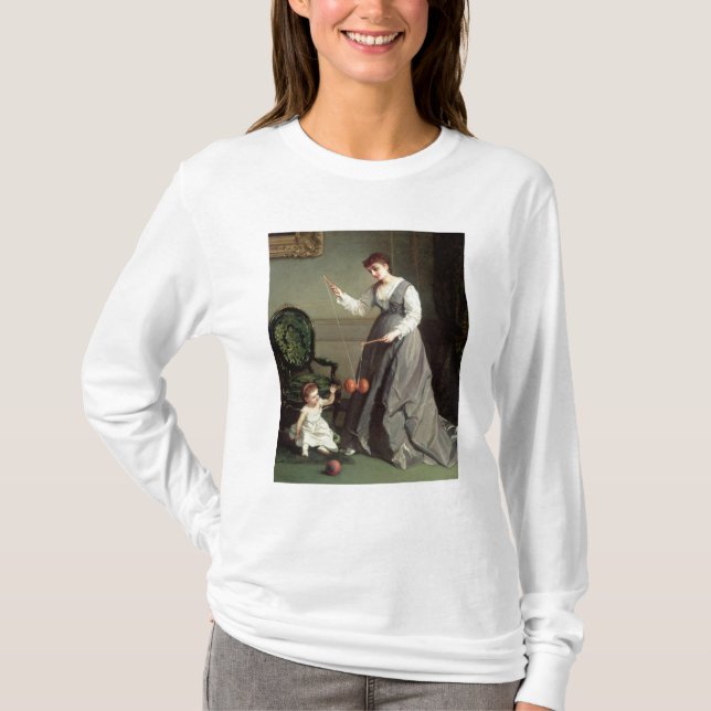`Angel and Devil' or `Playing Diabolo T-Shirt (Front)